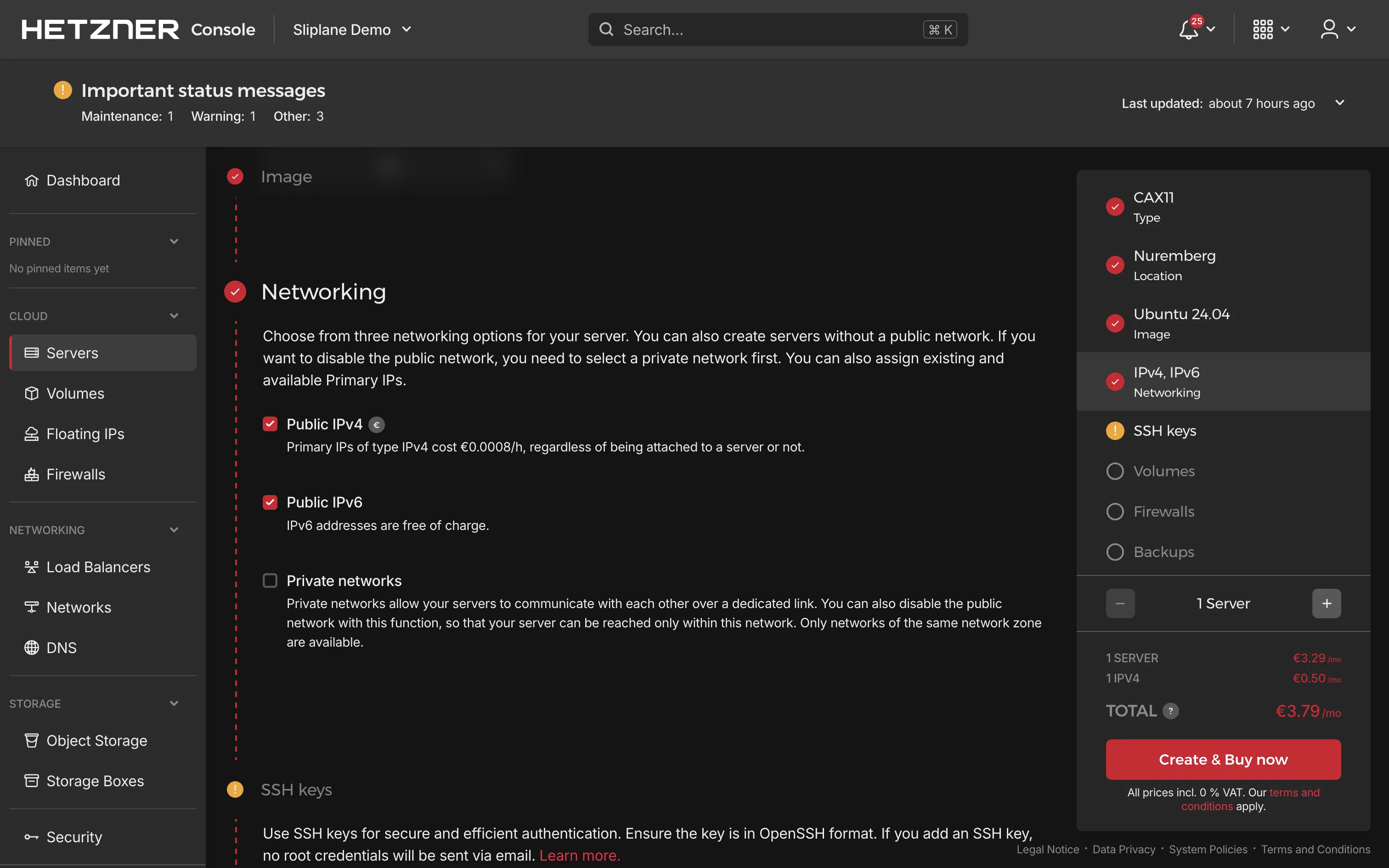 Hetzner networking options